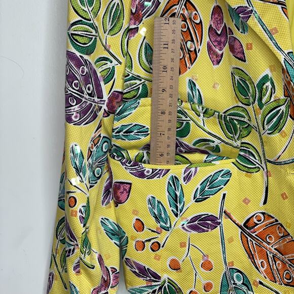 REDD Jeans size 10 Denim JACKET Button-up Pockets Long Sleeves Lined YELLOW - Picture 9 of 16